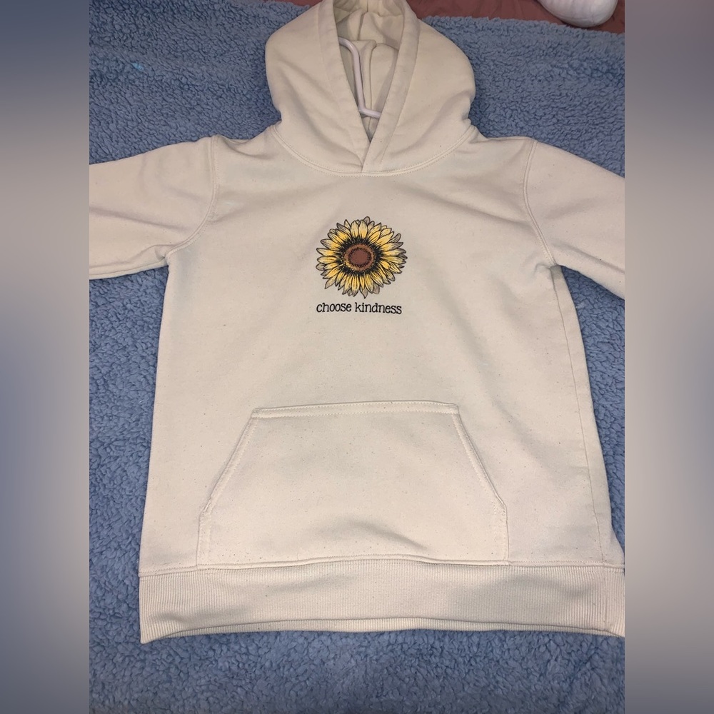 •tillys RSQ cream “choose kindness” sunflower hoodie!